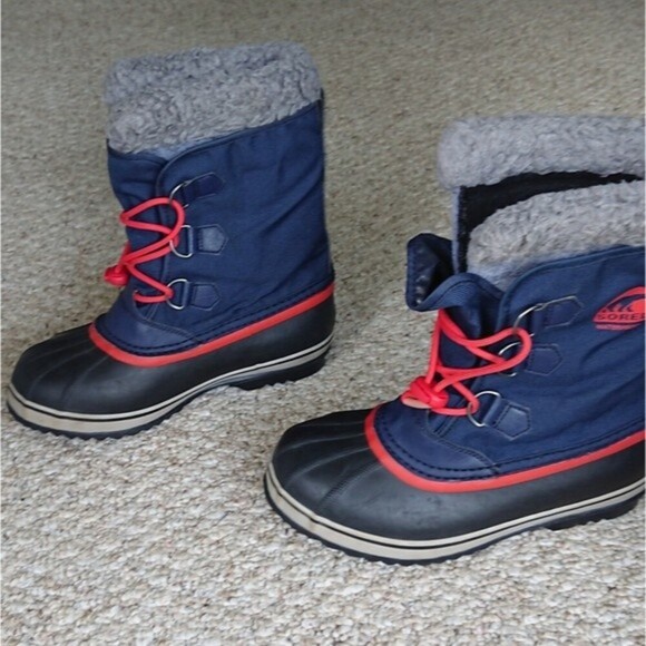 Sorel Yoot Pac Nylon Cool Waterproof Snow Boots in red and blue Size 6 - Picture 6 of 11